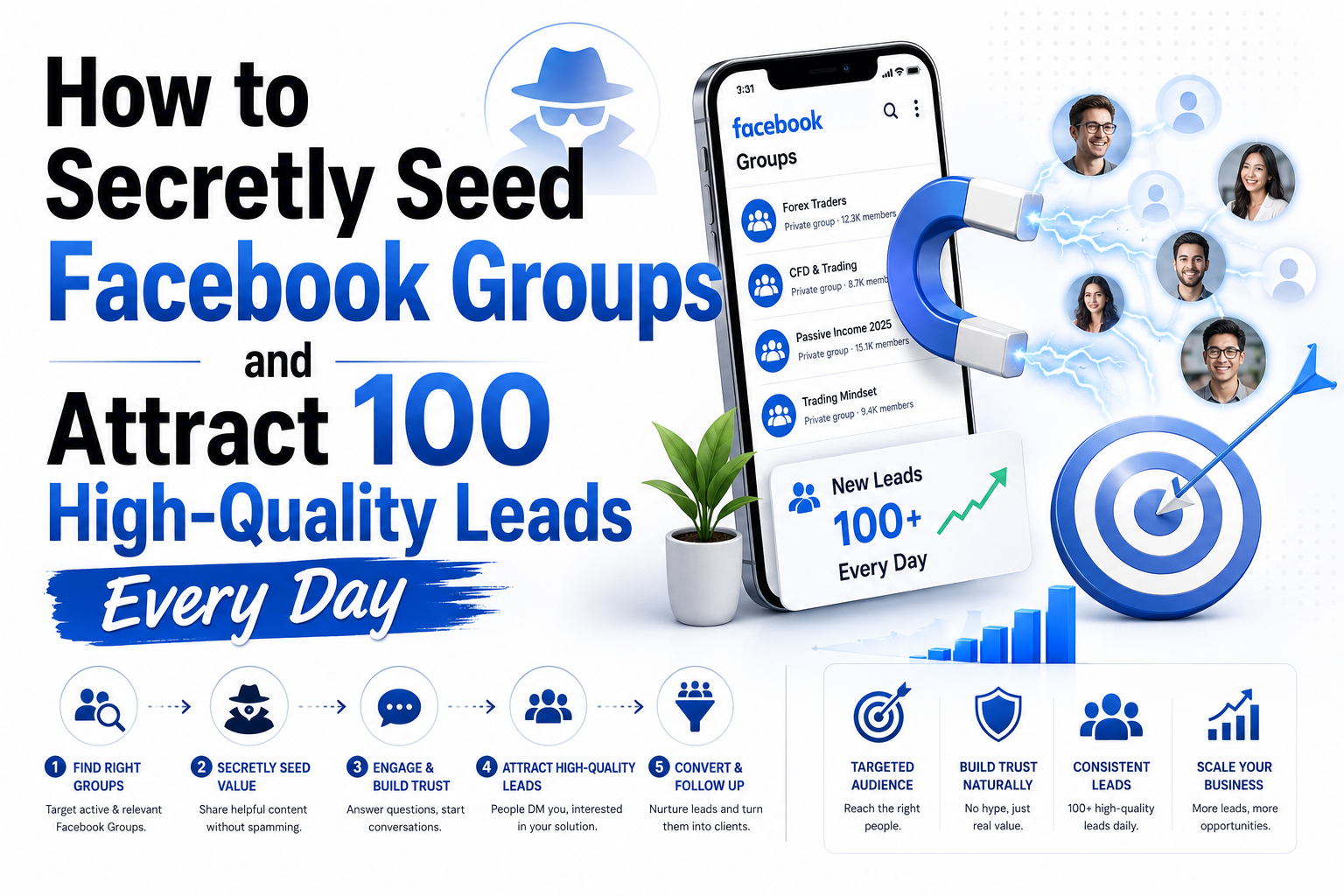 How to Secretly Seed Facebook Groups and Attract 100 High-Quality Leads Every Day